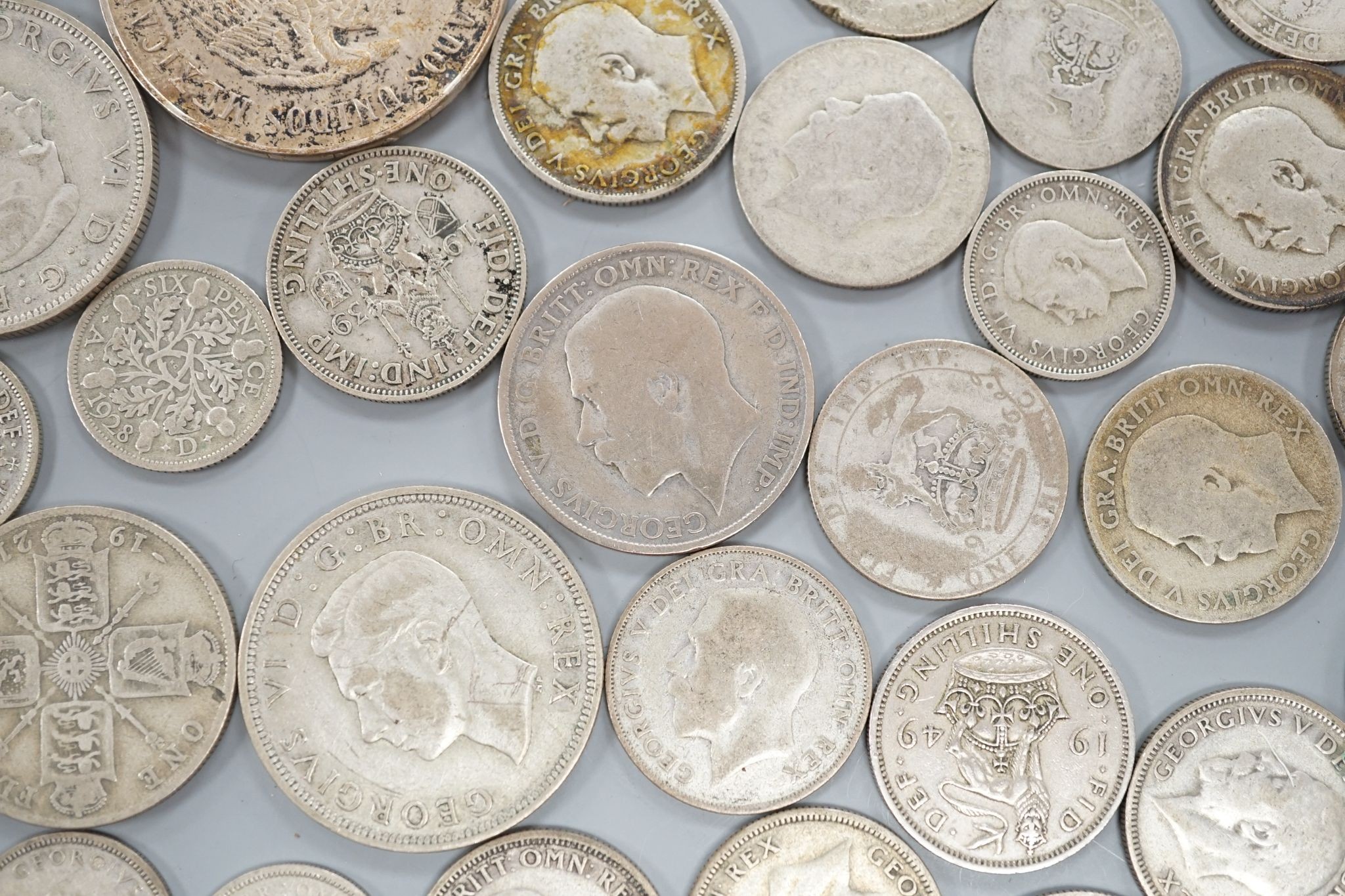 A group of George V and later coins
